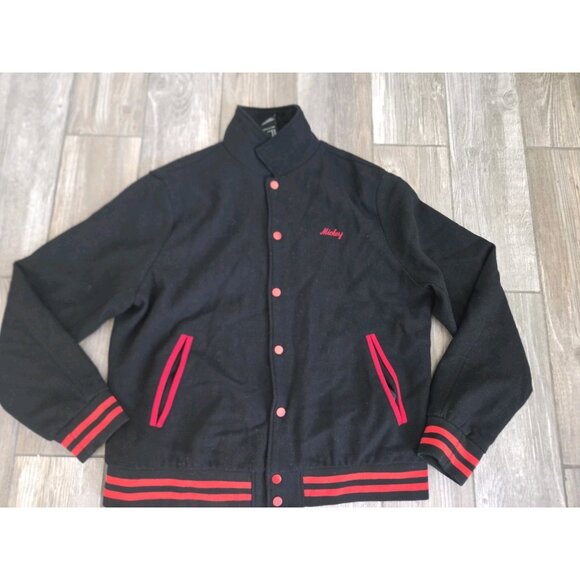Disney x Forever 21 Mickey Mouse Button up Black Varsity Bomber Jacket Size XL - Picture 11 of 14